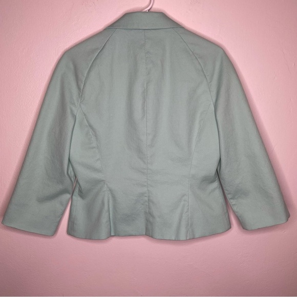 Anne‎ Klein Blazer Light Green Spring Summer Boho Fairy core Size Stretch 8 - Picture 3 of 12